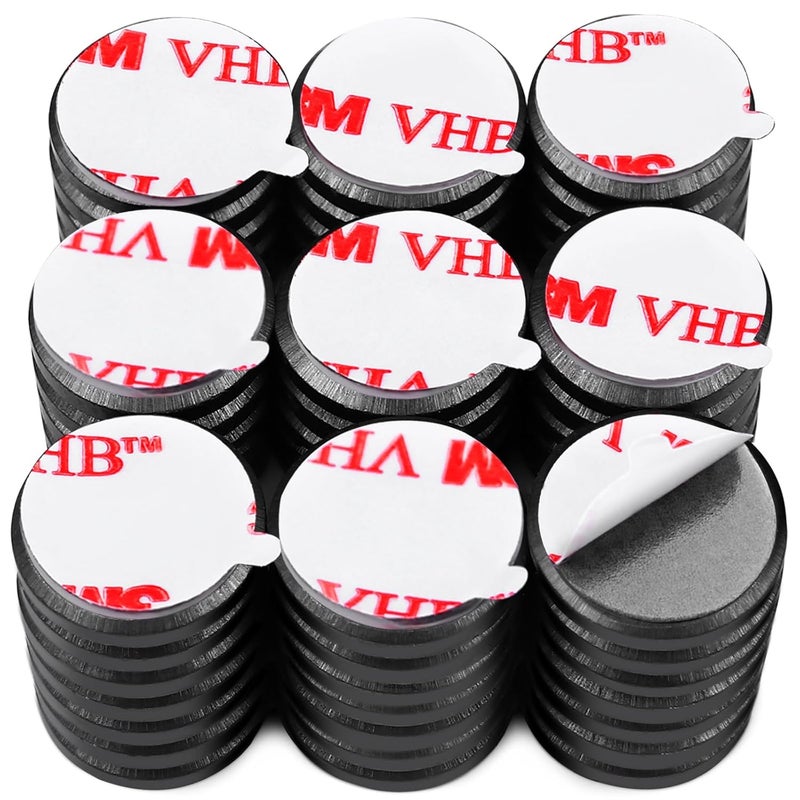 TRYMAG Ceramic Disc Magnets for Crafts, 60 Pcs Tiny Round Crafts with Adhesive Backing, Flat Circle Ferrite Industrial DIY, Science, Hobbies, Project - 18mm (.709 inch), 18x3mm - Image 1